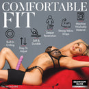 Bedroom Bliss Lover's Thigh Harness Black Neoprene features built-in O-ring, easy to adjust, and strong Velcro straps.