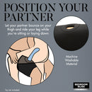 Bedroom Bliss Lover's Thigh Harness Black Neoprene allows comfortable positioning for intimate experiences.