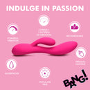 10X Flexible Silicone Rabbit Vibrator Pink with powerful vibration, rechargeable, waterproof and phthalate free design.