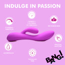 10X Flexible Silicone Rabbit Vibrator Purple features powerful vibrations, waterproof design, and premium silicone.