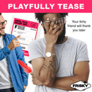 Frisky Anal Itch Relief Joke Gift featuring playful teasing and laughter, perfect for gift giving.