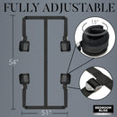 Bedroom Bliss Lover's Bed Restraint System Black showing adjustable straps and padded cuffs for playful restraint.