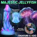 Creature Cocks Nomura Jellyfish Silicone Dildo showcasing stimulating texture and harness compatibility.
