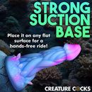 Creature Cocks Nomura Jellyfish Silicone Dildo with strong suction base for hands-free use on flat surfaces.