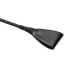 Master Series Stallion Riding Crop 12 Inch Black with braided handle and triangular tip for precise impact.