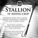 Master Series Stallion Riding Crop 18 Inch Black - Image 2