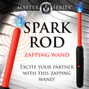 Master Series Spark Rod Zapping Wand with electric sparks, perfect for exciting power exchange scenes.