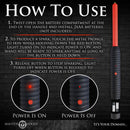 Instructions for using the Master Series Spark Rod Zapping Wand with battery installation and operation tips.