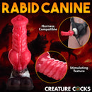 Creature Cocks Cujo Canine Silicone Dildo Extra Large with stimulating texture and harness compatibility