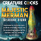 Creature Cocks Majestic Merman 10” Dildo with iridescent rainbow colors and textures for fantasy pleasure.