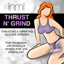Thrust n' Grind Thrusting and Vibrating Silicone Sex Grinder showcasing its thrusting and vibrating features.