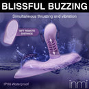 Thrust n' Grind Thrusting and Vibrating Silicone Sex Grinder showcasing remote control and waterproof features.