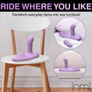 Thrust n' Grind Thrusting and Vibrating Silicone Sex Grinder on a chair, transforming everyday items into sex furniture.