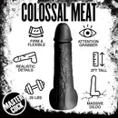 Moby Huge 2 Foot Tall Super Dildo Black with firm and flexible design, realistic details, 26 lbs, and towering 2ft height.