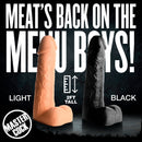 Image of Moby Huge 2 Foot Tall Super Dildo Light and a black version, showcasing size and design.