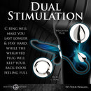 Master Series Tug and Plug Cock and Ball Ring with Anal Plug for dual stimulation and enhanced pleasure.