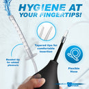 CleanStream Enema Bulb Kit with 3 Attachments Black features flexible hose and tapered tips for comfortable use.