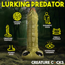 Creature Cocks Scaly Swamp Monster 3 Foot Giant Dildo featuring a unique shape and attention-grabbing design.