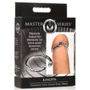 Master Series Kingpin Stainless Steel Glans Ring 30mm packaging showing targeted pressure for sensitive areas.