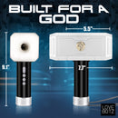 LoveBotz Thunder Stroker Sucking Masturbator dimensions shown in bold design, highlighting texture and size options.