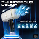 LoveBotz Thunder Stroker Sucking Masturbator showcasing 5 modes of suction and vibrating feature.