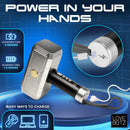 LoveBotz Thunder Stroker Sucking Masturbator with charging options and specifications displayed.