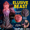 Creature Cocks Deep Diver Silicone Dildo showcasing stimulating texture and unique details under water.