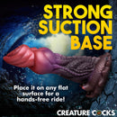 Creature Cocks Deep Diver Silicone Dildo with strong suction base for hands-free use.