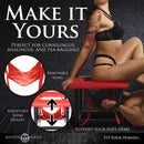 Master Series Face Rider Queening Chair Red with adjustable sling and padded seat for comfort and support.