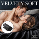 Bedroom Bliss Lover's Waterproof Throw Blanket Black provides a soft, velvety layer for couples' intimate moments.
