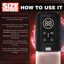 Size Matters Sucking Penis Pump with Digital Display usage instructions and features overview.