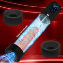 Size Matters Sucking Penis Pump with Digital Display showcasing automatic suction and digital pressure display.