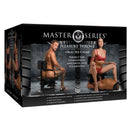 Master Series Pleasure Throne Oral Sex Chair Black, padded adjustable chair for oral and face-sitting play.