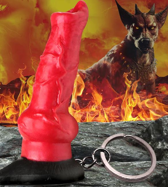 CREATURE COCKS HELL HOUND SILICONE KEYCHAIN-2