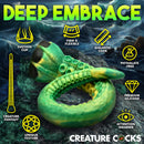Creature Cocks Titan Tentacle Extra Long Silicone Dildo on a textured surface with features highlighted.