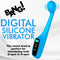 Digital silicone vibrator with round head for G-spot and P-spot stimulation, featuring LED screen and adjustable settings.