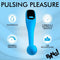 Digital G-Spot vibrator showcasing waterproof design, USB rechargeable feature, and 3 speeds with 7 vibration patterns.
