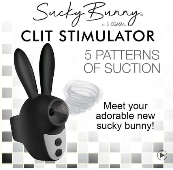 SUCKY BUNNY CLIT STIMULATOR BLACK-0