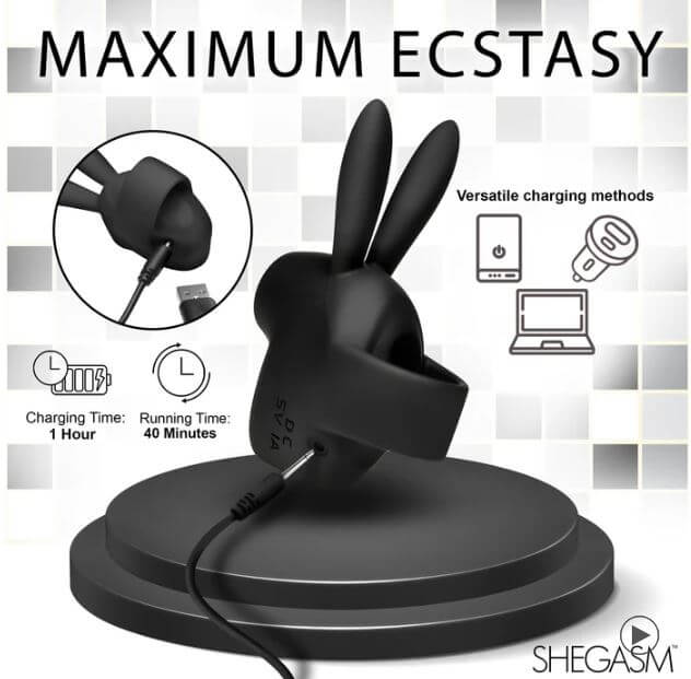 SUCKY BUNNY CLIT STIMULATOR BLACK-3