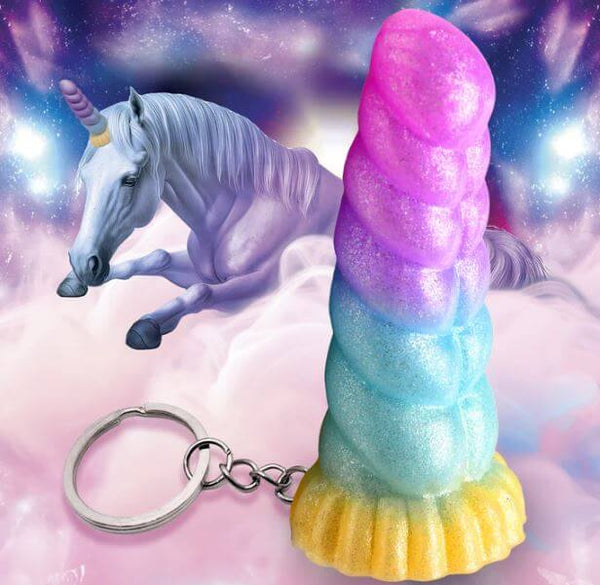 CREATURE COCKS MYSTIQUE UNICORN SILICONE KEYCHAIN-0