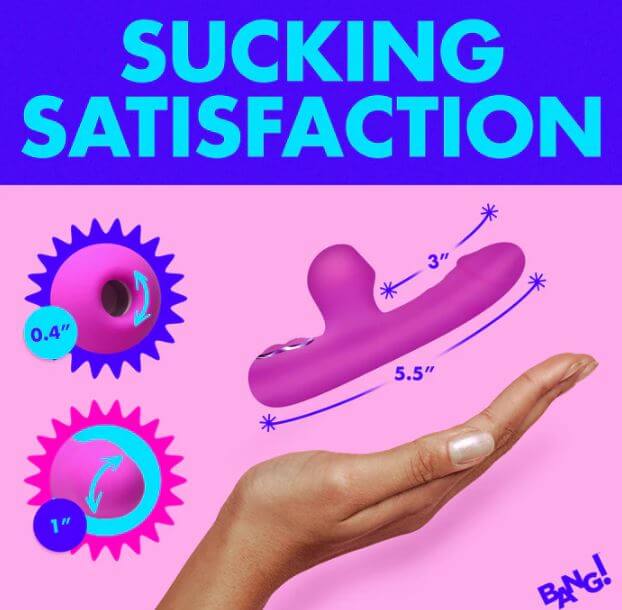 MINI SUCTION RABBIT VIBRATOR PURPLE-1