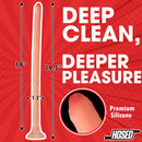 Hosed 19 Inch Slim Silicone Enema Hose Flesh with realistic contours and lifelike head for deep clean and pleasure.