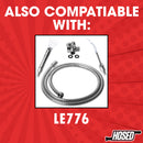 Hosed 15 Inch Thick Silicone Enema Hose Flesh accessories compatible with LE776, including shower head and hose.
