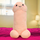 Happy Peckers Penis Pillow Small, a cute plush pillow for playful decor and cuddling in any adult space.