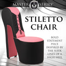 Master Series Stiletto Corset Chair Pink features a sleek design inspired by high heels, perfect for daring decor.