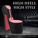 Master Series Stiletto Corset Chair Pink showcased in a stylish room, blending high heels and modern design.