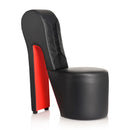 Master Series Stiletto Corset Chair Red with black and red design for bold bedroom or playroom decor.