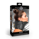 Master Series Rigid Locking Posture Collar with Chin Brace packaging showcasing its design and features.