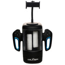Cyber Milker Stroking & Vibrating Masturbator with controls and phone mount for hands-free use.