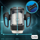 Cyber Milker Stroking & Vibrating Masturbator showing dimensions and controls for easy use.